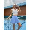 imageWomens Pleated Tennis Skirts with Pocket Shorts High Waisted Skorts Lightweight Golf Skirt Flowy Athletic SkortSky Blue