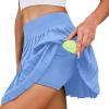 imageWomens Pleated Tennis Skirts with Pocket Shorts High Waisted Skorts Lightweight Golf Skirt Flowy Athletic SkortSky Blue