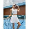 imageWomens Pleated Tennis Skirts with Pocket Shorts High Waisted Skorts Lightweight Golf Skirt Flowy Athletic SkortWhite