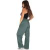 imageWomens Quick Dry Hiking Pants Lightweight Cargo Pants UPF50 High Waisted Travel Work Wide Leg Pants with PocketsDeep Grey
