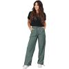 imageWomens Quick Dry Hiking Pants Lightweight Cargo Pants UPF50 High Waisted Travel Work Wide Leg Pants with PocketsDeep Grey