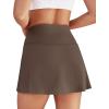 imageWomens Skort Tennis Skirt with Pocket Shorts Mini Golf Skirts High Waisted Athletic Skorts Summer WorkoutBrown