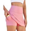 imageWomens Skort Tennis Skirt with Pocket Shorts Mini Golf Skirts High Waisted Athletic Skorts Summer WorkoutPink