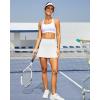 imageWomens Skort Tennis Skirt with Pocket Shorts Mini Golf Skirts High Waisted Athletic Skorts Summer WorkoutWhite