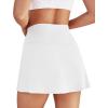 imageWomens Skort Tennis Skirt with Pocket Shorts Mini Golf Skirts High Waisted Athletic Skorts Summer WorkoutWhite