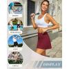 imageWomens Skort Tennis Skirt with Pocket Shorts Mini Golf Skirts High Waisted Athletic Skorts Summer WorkoutWine Red