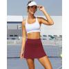 imageWomens Skort Tennis Skirt with Pocket Shorts Mini Golf Skirts High Waisted Athletic Skorts Summer WorkoutWine Red