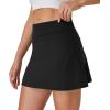 imageWomens Tennis Skirt Golf Athletic Skorts with Shorts Pocket Workout Running Sports Dressy Casual Summer Mini SkirtsBlack