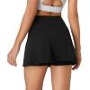 imageWomens Tennis Skirt Golf Athletic Skorts with Shorts Pocket Workout Running Sports Dressy Casual Summer Mini SkirtsBlack