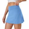 imageWomens Tennis Skirt Golf Athletic Skorts with Shorts Pocket Workout Running Sports Dressy Casual Summer Mini SkirtsSky Blue