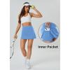 imageWomens Tennis Skirt Golf Athletic Skorts with Shorts Pocket Workout Running Sports Dressy Casual Summer Mini SkirtsSky Blue