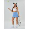 imageWomens Tennis Skirt Golf Athletic Skorts with Shorts Pocket Workout Running Sports Dressy Casual Summer Mini SkirtsSky Blue