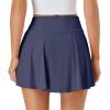 imageWomens Tennis Skirt with Pockets Shorts Crossover High Waisted Athletic Skorts Skirts for Golf Running WorkoutNavy Blue