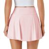 imageWomens Tennis Skirt with Pockets Shorts Crossover High Waisted Athletic Skorts Skirts for Golf Running WorkoutPink