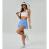 imageWomens Tennis Skirt with Pockets Shorts Crossover High Waisted Athletic Skorts Skirts for Golf Running WorkoutZ4sky Bluesplit