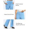 imageWomens Work Pants Business Casual Pants High Waisted Yoga Flare Leggings with Pockets Dress Slacks Tummy ControlSky Blue