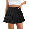 imagePleated Skirts for Women High Waisted Tennis Skirt Athletic Skorts with Pockets Shorts Workout Golf SkortBlack