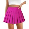 imagePleated Skirts for Women High Waisted Tennis Skirt Athletic Skorts with Pockets Shorts Workout Golf SkortHot Pink