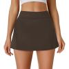 imageWomens Tennis Skirt Golf Athletic Skorts with Shorts Pocket Workout Running Sports Dressy Casual Summer Mini SkirtsBrown