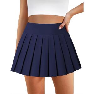 imagePleated Skirts for Women High Waisted Tennis Skirt Athletic Skorts with Pockets Shorts Workout Golf SkortNavy Blue
