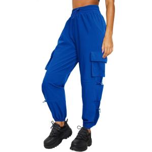 imageQuick Dry Cargo Pants Lightweight Tactical Hiking Pants with 6 Pockets for Women Elastic Waist and WaterResistantBlue