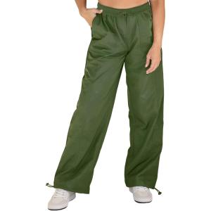 imageWomens Quick Dry Hiking Pants Lightweight Cargo Pants UPF50 High Waisted Travel Work Wide Leg Pants with PocketsArmy Green