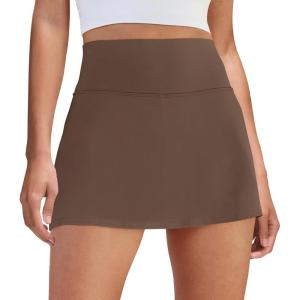 imageWomens Skort Tennis Skirt with Pocket Shorts Mini Golf Skirts High Waisted Athletic Skorts Summer WorkoutBrown