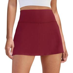 imageWomens Skort Tennis Skirt with Pocket Shorts Mini Golf Skirts High Waisted Athletic Skorts Summer WorkoutWine Red