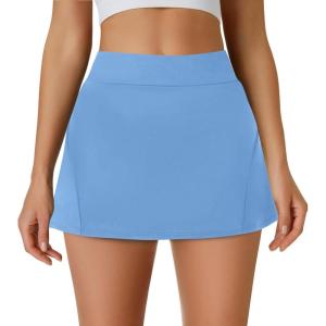 imageWomens Tennis Skirt Golf Athletic Skorts with Shorts Pocket Workout Running Sports Dressy Casual Summer Mini SkirtsSky Blue