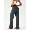 imageWomens Wide Leg Yoga Pants Casual Work Dress Pants Lounge Sweatpants High Waist Comfy Loose Trousers with PocketsGrey