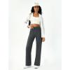 imageWomens Wide Leg Yoga Pants Casual Work Dress Pants Lounge Sweatpants High Waist Comfy Loose Trousers with PocketsGrey