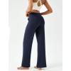 imageWomens Wide Leg Yoga Pants Casual Work Dress Pants Lounge Sweatpants High Waist Comfy Loose Trousers with PocketsNavy