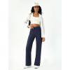 imageWomens Wide Leg Yoga Pants Casual Work Dress Pants Lounge Sweatpants High Waist Comfy Loose Trousers with PocketsNavy