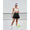 imageWomens Ruffle Tennis Skirt with Shorts Pockets Athletic Crossover Layered Skorts Golf RunningBlack