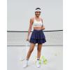 imageWomens Ruffle Tennis Skirt with Shorts Pockets Athletic Crossover Layered Skorts Golf RunningNavy Blue