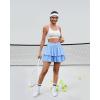 imageWomens Ruffle Tennis Skirt with Shorts Pockets Athletic Crossover Layered Skorts Golf RunningSky Blue