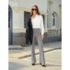 imageWomens Bootcut Dress Pants Business Casual Work Pants with Pockets High Waist Stretchy Trousers Pull On Office SlacksGrey