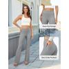 imageWomens Bootcut Dress Pants Business Casual Work Pants with Pockets High Waist Stretchy Trousers Pull On Office SlacksGrey