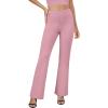 imageWomens Bootcut Dress Pants Business Casual Work Pants with Pockets High Waist Stretchy Trousers Pull On Office SlacksPink