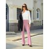 imageWomens Bootcut Dress Pants Business Casual Work Pants with Pockets High Waist Stretchy Trousers Pull On Office SlacksPink
