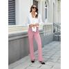 imageWomens Bootcut Dress Pants Business Casual Work Pants with Pockets High Waist Stretchy Trousers Pull On Office SlacksPink