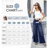 imageWomens Wide Leg Jeans High Waisted Stretchy Denim Pants Elastic Waist Pull On Sweatpant Jeans Trendy Baggy LooseDark Blue