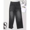 imageWomens Wide Leg Jeans High Waisted Stretchy Denim Pants Elastic Waist Pull On Sweatpant Jeans Trendy Baggy LooseDark Grey