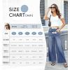 imageWomens Wide Leg Jeans High Waisted Stretchy Denim Pants Elastic Waist Pull On Sweatpant Jeans Trendy Baggy LooseLight Blue