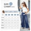 imageWomens Wide Leg Jeans High Waisted Stretchy Denim Pants Elastic Waist Pull On Sweatpant Jeans Trendy Baggy LooseMedium Blue