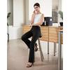 imageWomens Dress Pants Stretchy Work Pants Business Casual Office Trousers Pull On Flare Slacks with 4 PocketsBlack