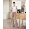 imageWomens Dress Pants Stretchy Work Pants Business Casual Office Trousers Pull On Flare Slacks with 4 PocketsLight Coffee