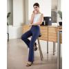 imageWomens Dress Pants Stretchy Work Pants Business Casual Office Trousers Pull On Flare Slacks with 4 PocketsNavy Blue