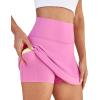 imageWomens Skort Tennis Skirt with Pocket Shorts Mini Golf Skirts High Waisted Athletic Skorts Summer WorkoutPink