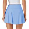 imageWomens Tennis Skirt with Pockets Shorts Crossover High Waisted Athletic Skorts Skirts for Golf Running WorkoutSky Blue